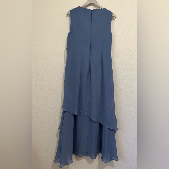 NWT LAVETIR Dusty Blue Dress Bridal Wedding Bridesmaid Dress Size 14 - Picture 6 of 8
